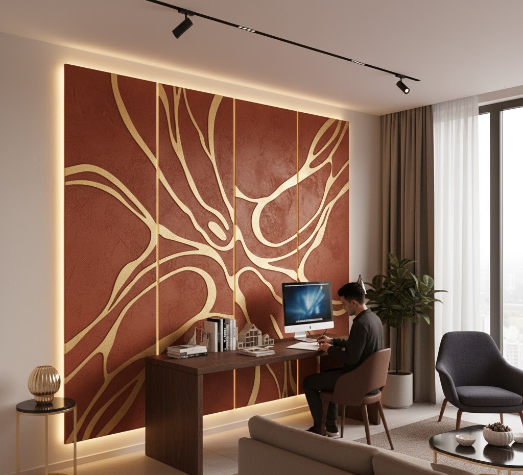 Abstracte panelen toepassing